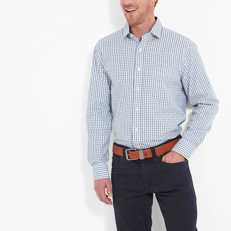 Schoffel Mens Milton Tailored Shirt Racing/Navy-1